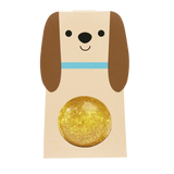 Glitter Bouncy Ball - Gold Dog