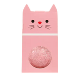 Glitter Bouncy Ball - Pink Cat