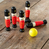 Soldier Skittles - Six Traditional Wooden Skittles and Ball Set