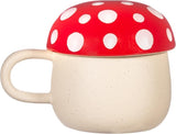 Sass and Belle Red Mushroom Mug with Lid