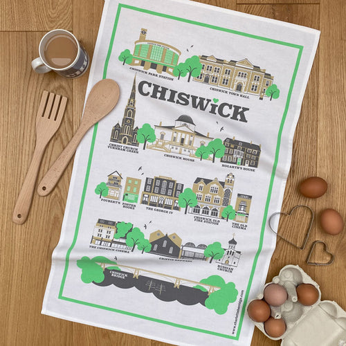 Chiswick Illustrated Tea Towel