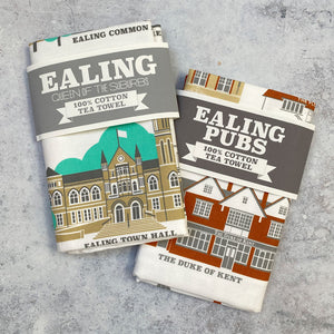 Ealing Pubs Illustrated Tea Towel