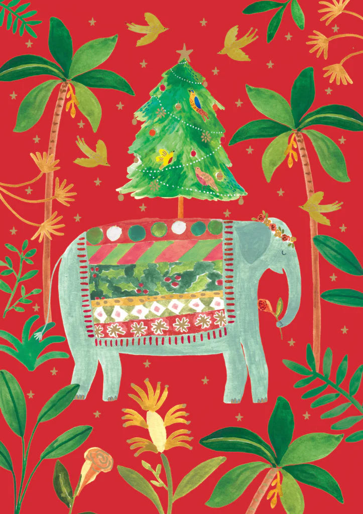 Festive Elephant Greeting Card