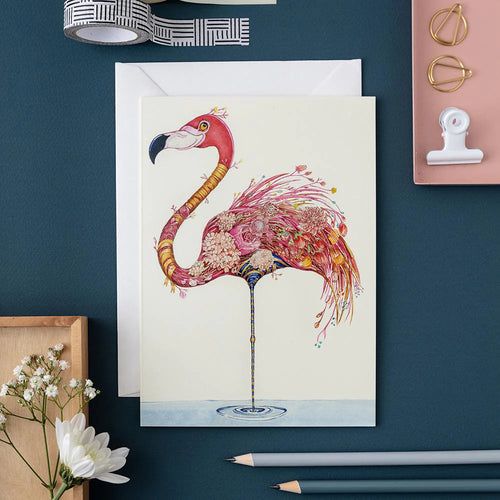 Flamingo Greetings Card