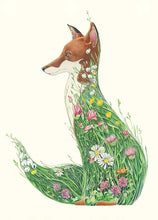 Fox in a Meadow Greetings Card