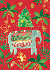 Festive Elephant Greetings Card