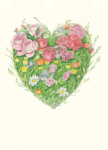 Grass Heart Greeting Card