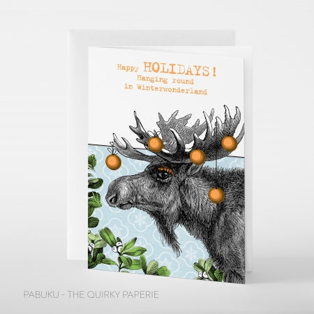 Festive Reindeer Greetings Card