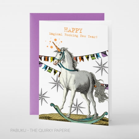 Festive Unicorn Greetings Card