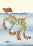 Doggy Paddle Greeting Card