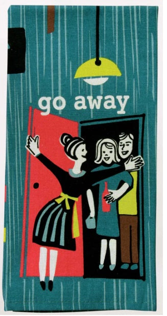 Go Away Tea Towel