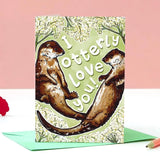 I otterly love you – cute valentine's love card by Alexia Claire