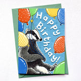Badger birthday card by Alexia Claire