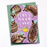 Let's have cake - Hedgehog birthday card by Alexia Claire