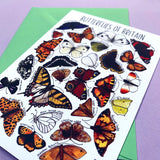 Butterflies of Britain Greetings Card by Alexia Claire