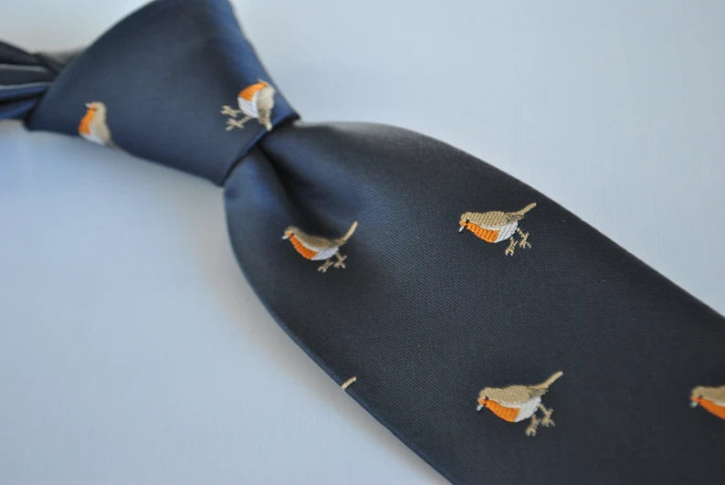 Navy Robin Tie