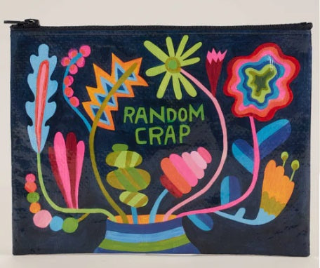 Random Crap Floral Zipper Pouch