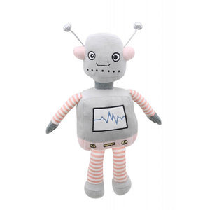 Grey & Pink Robot Soft Toy